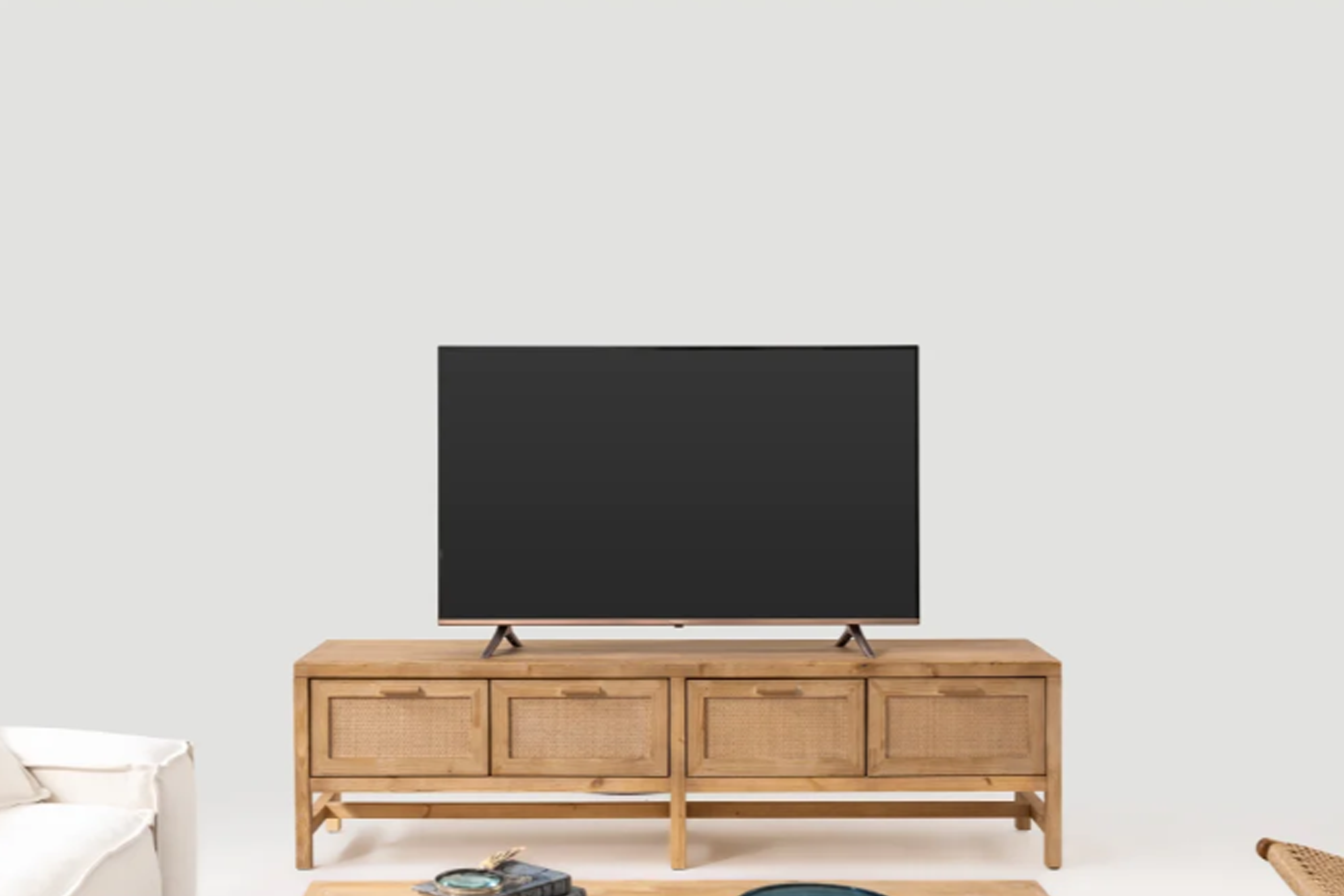 Solid Spruce Wood Media Console