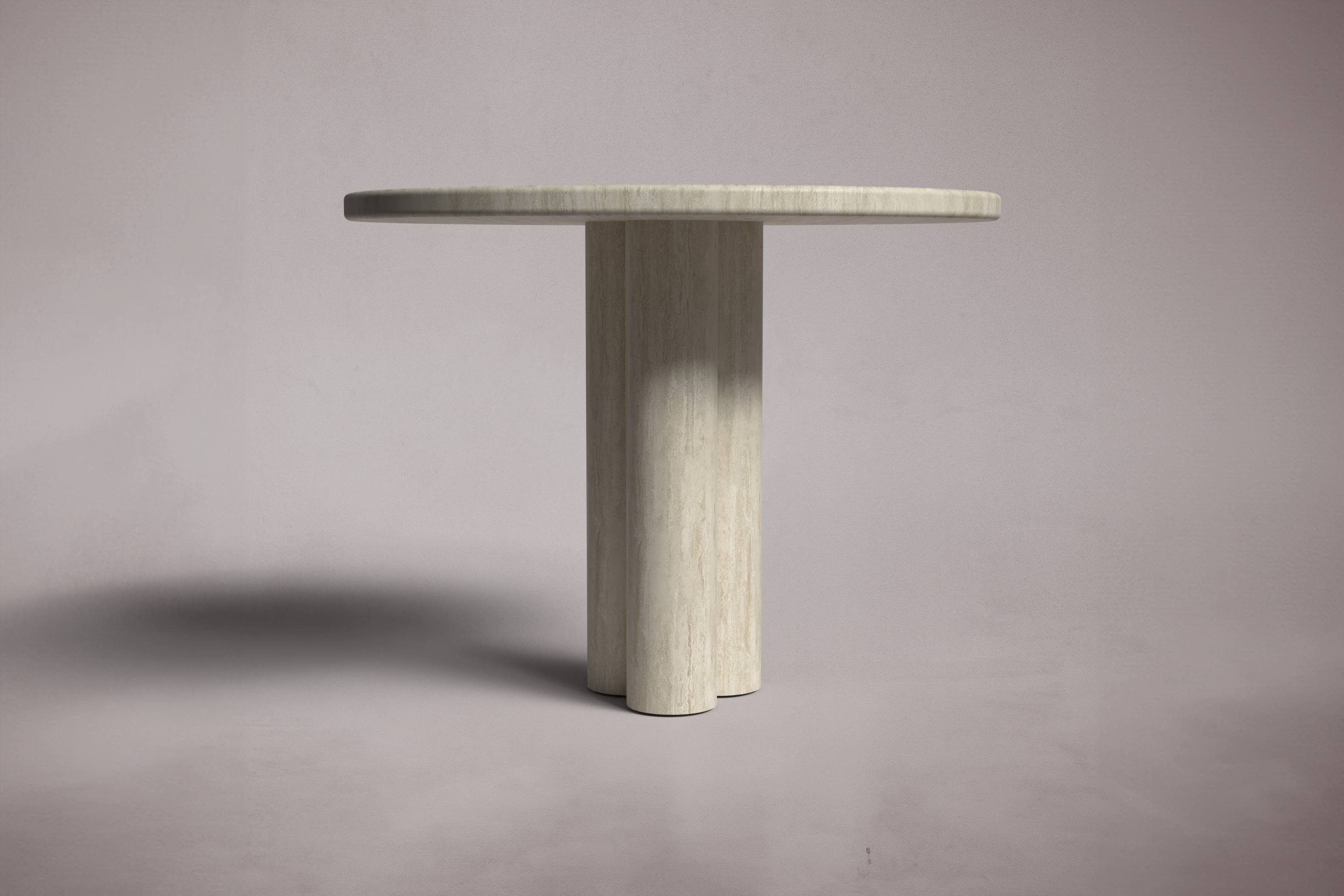 Zade Travertine Round Dining Table