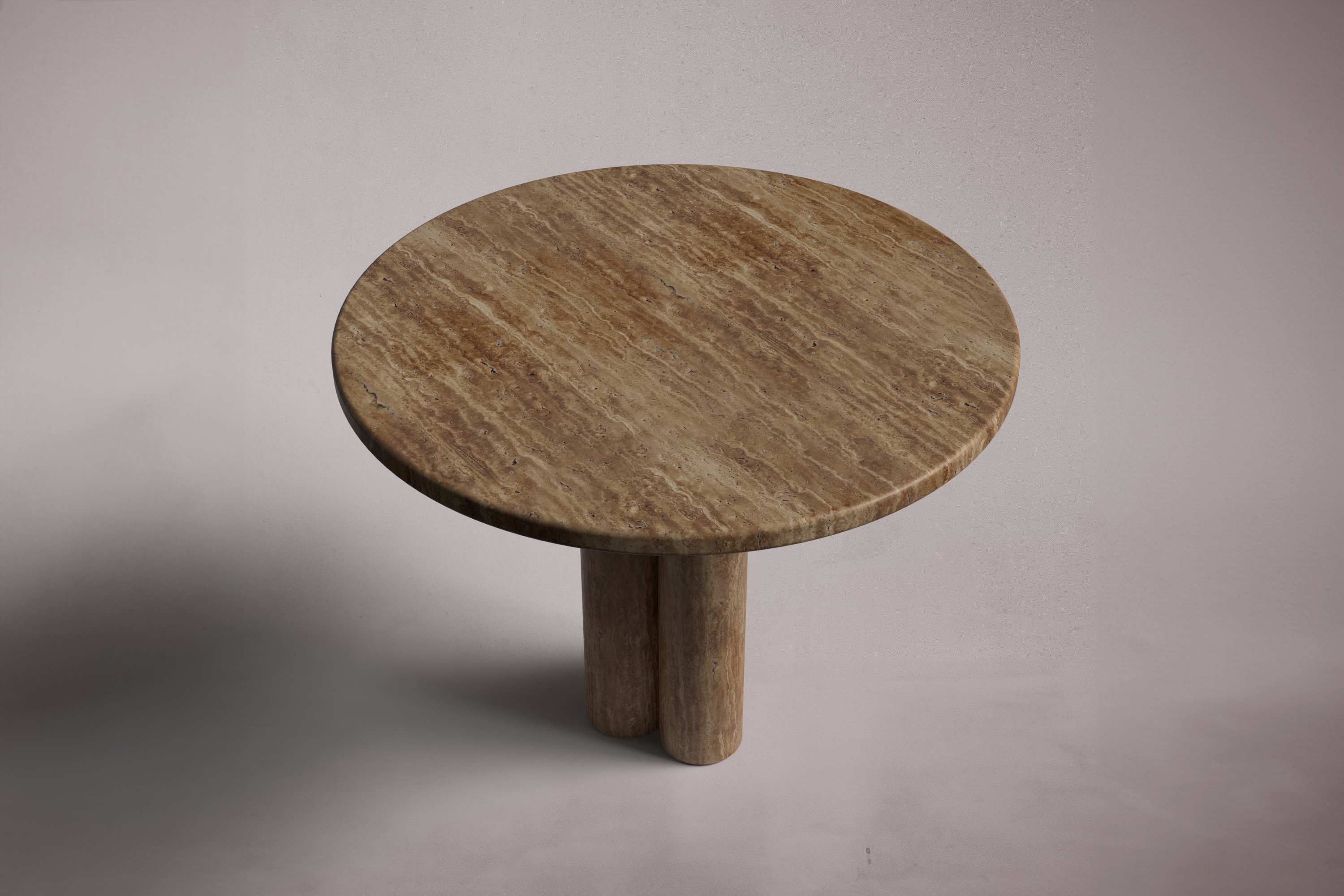 Zade Travertine Round Dining Table