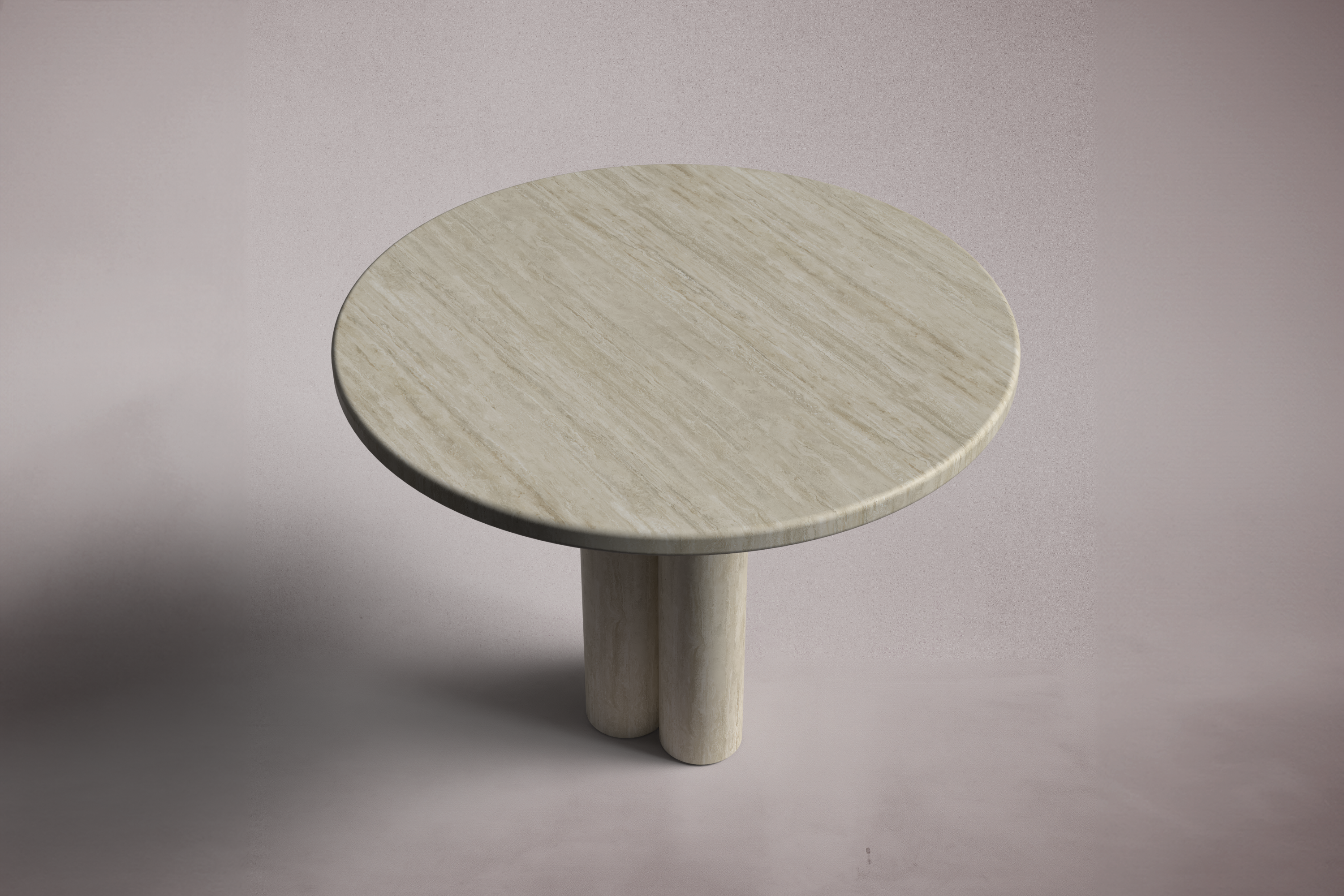 Zade Travertine Round Dining Table