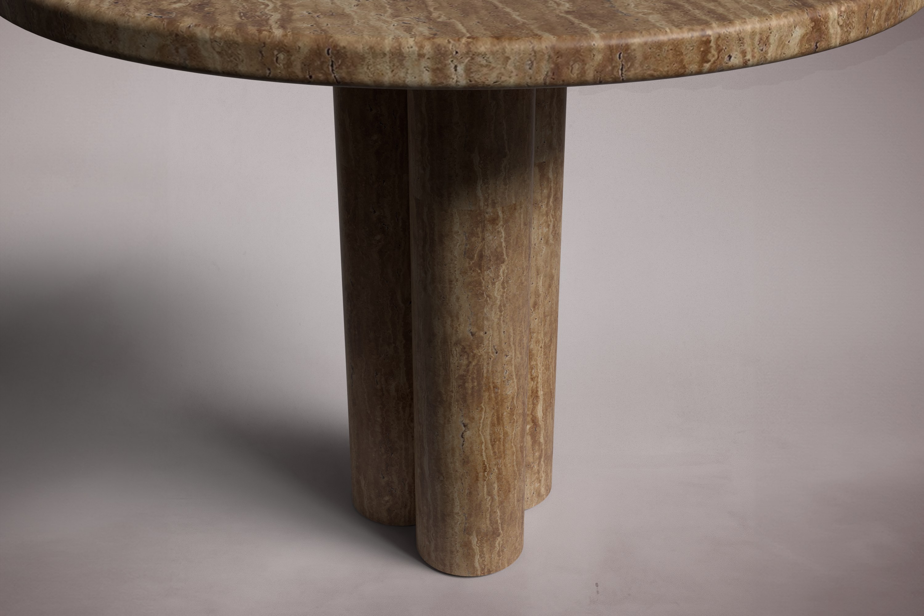 Zade Travertine Round Dining Table