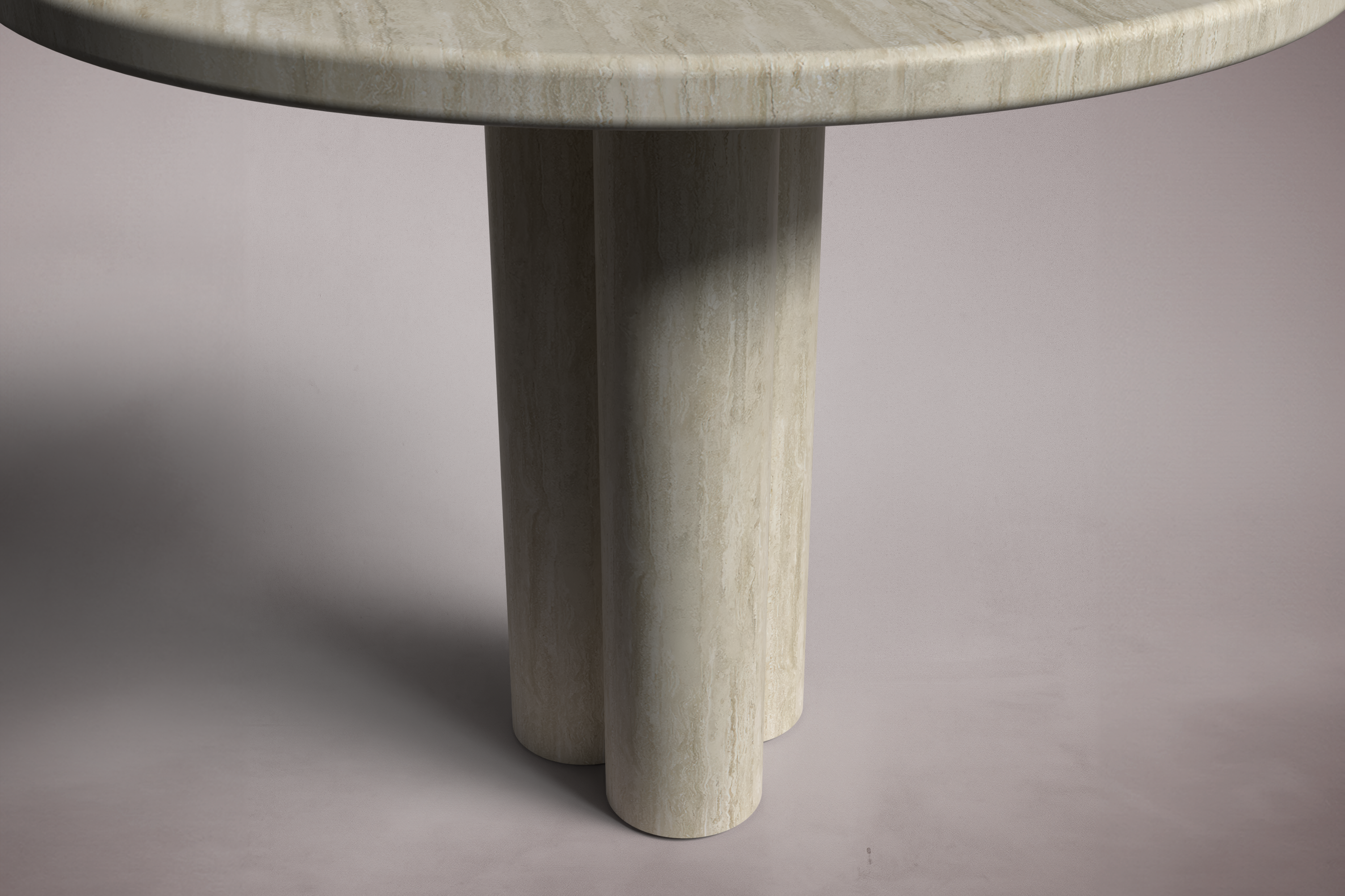 Zade Travertine Round Dining Table