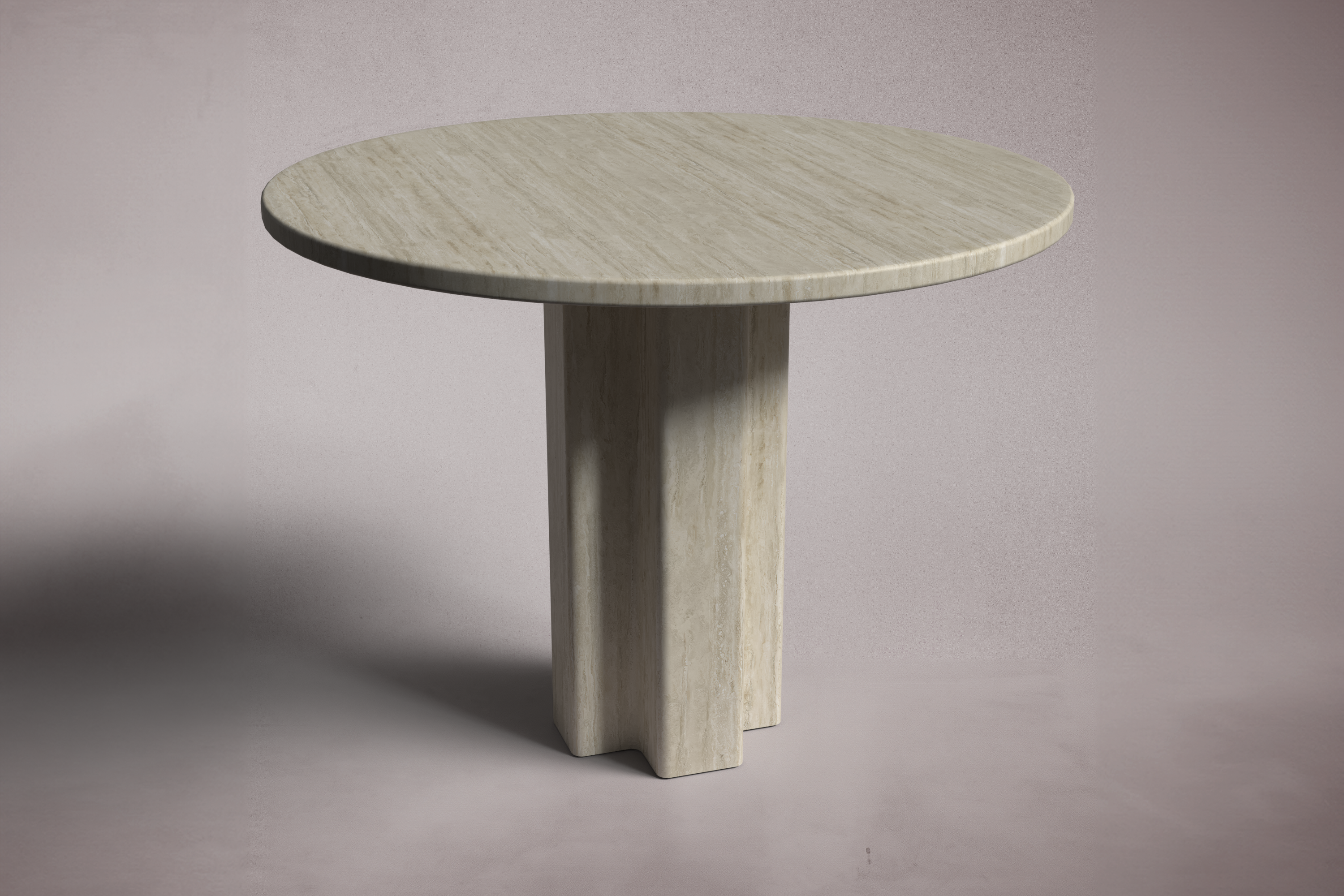 Arti Travertine Round Dining Table