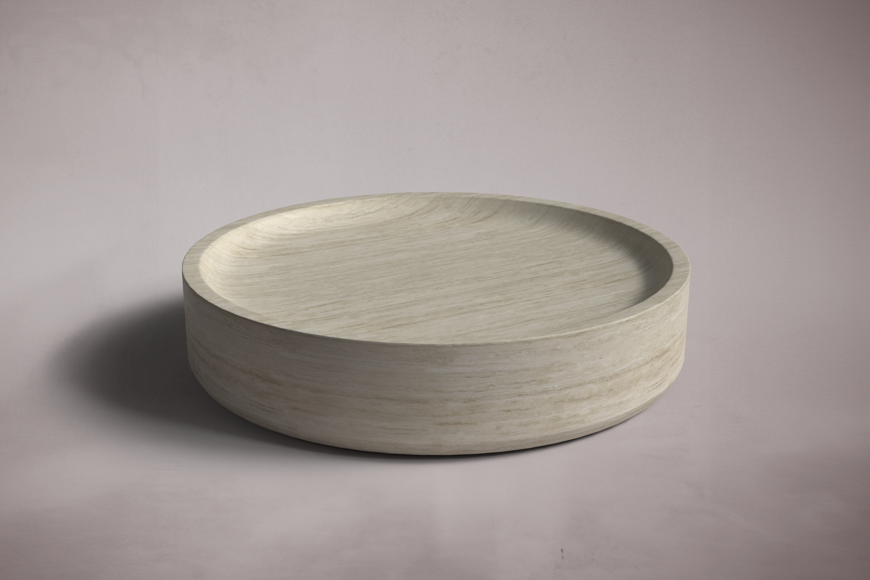 Oleo Travertine Round Coffee Table