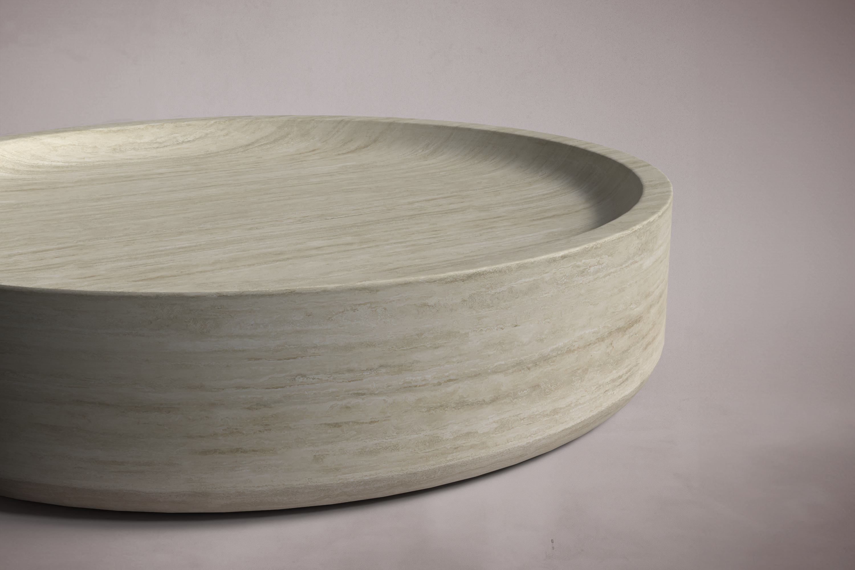 Oleo Travertine Round Coffee Table