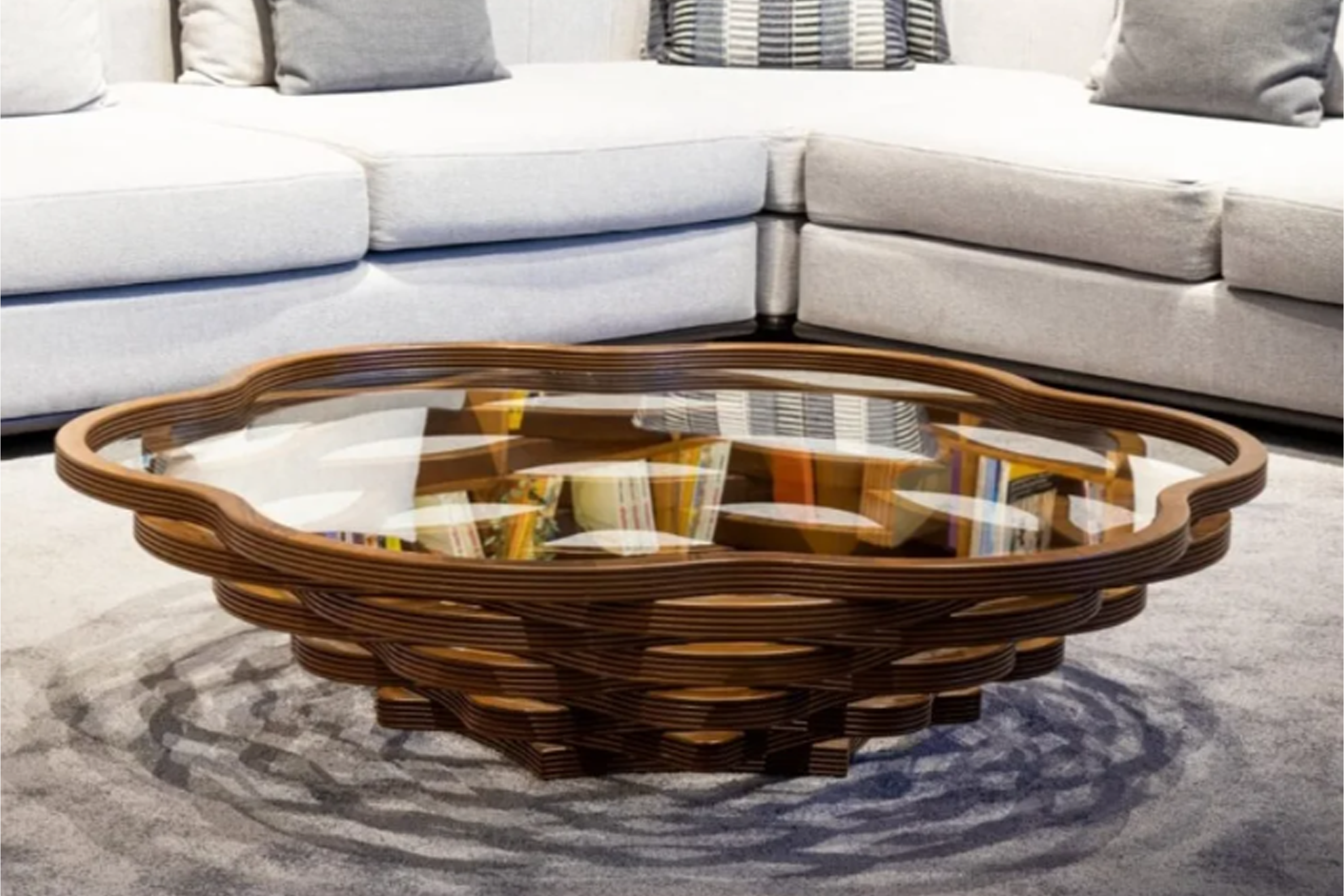 Branch Walnut Veneer Coffee Table