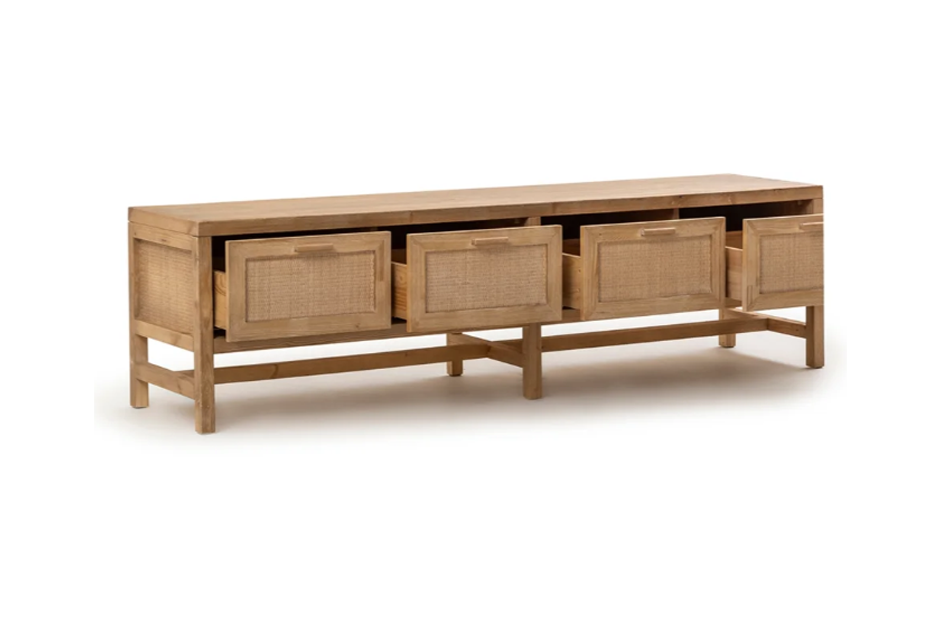 Solid Spruce Wood Media Console