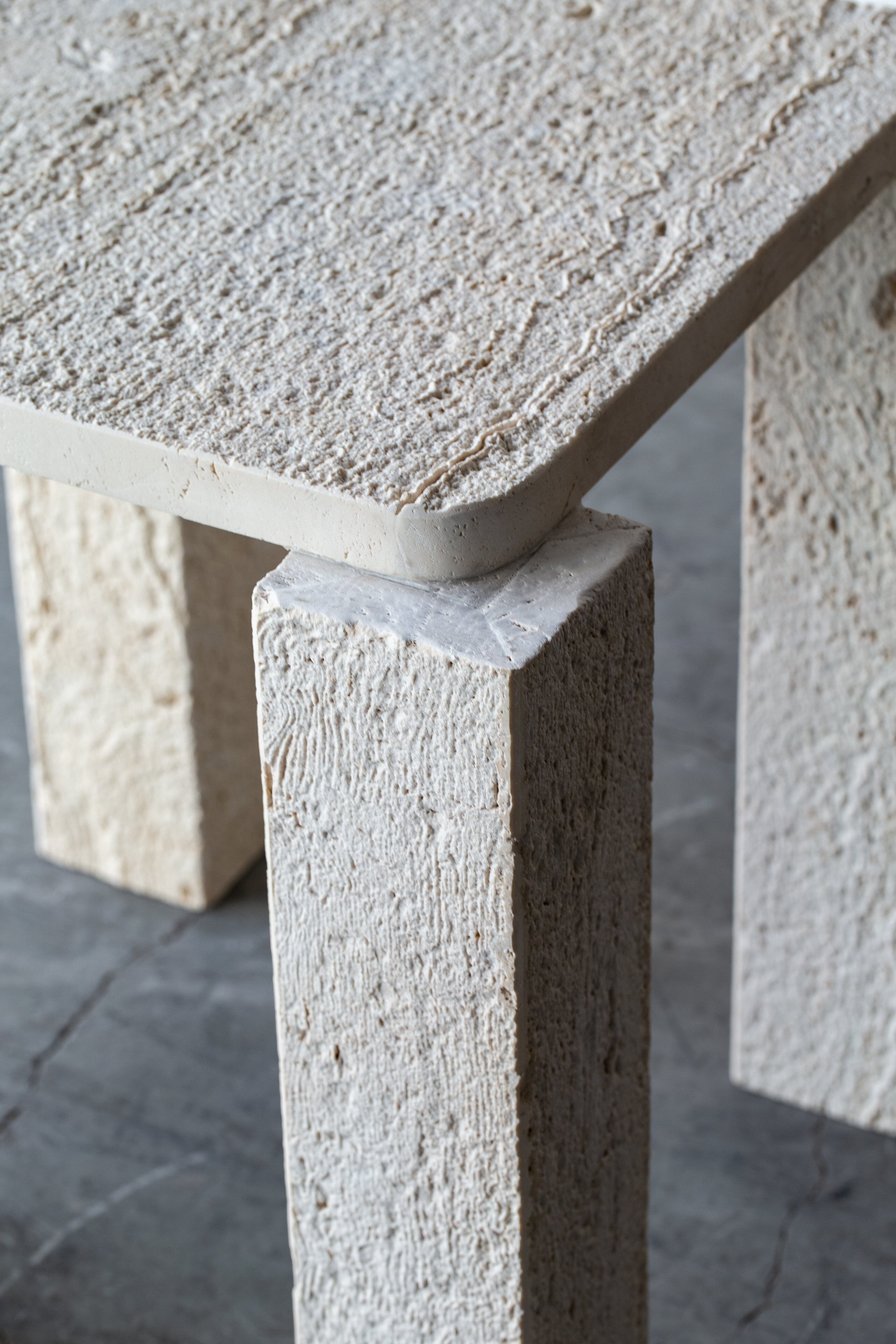 Barta Travertine Side Table