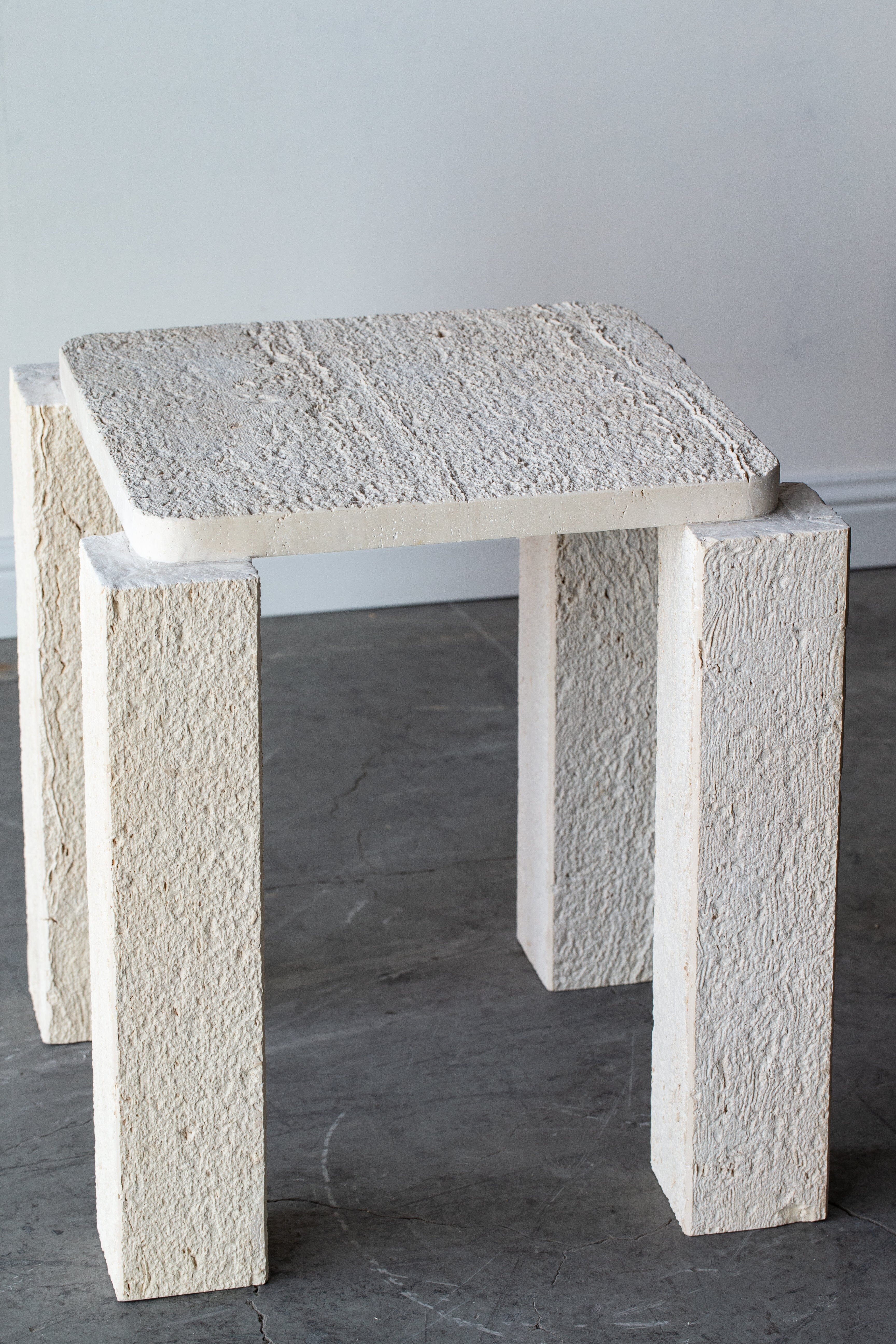 Barta Travertine Side Table