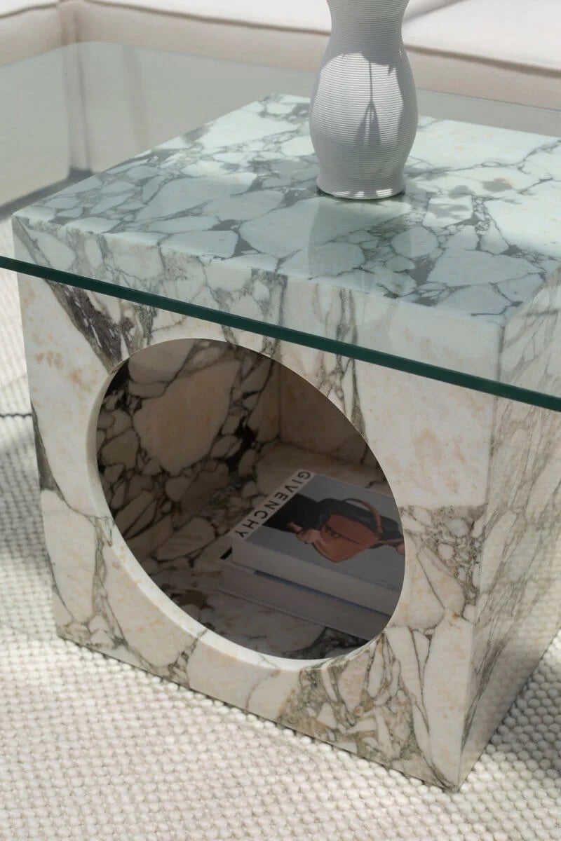 Clarus Calacatta Viola Marble Coffee Table