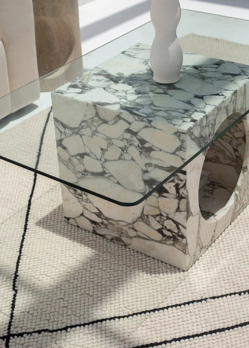 Clarus Calacatta Viola Marble Coffee Table