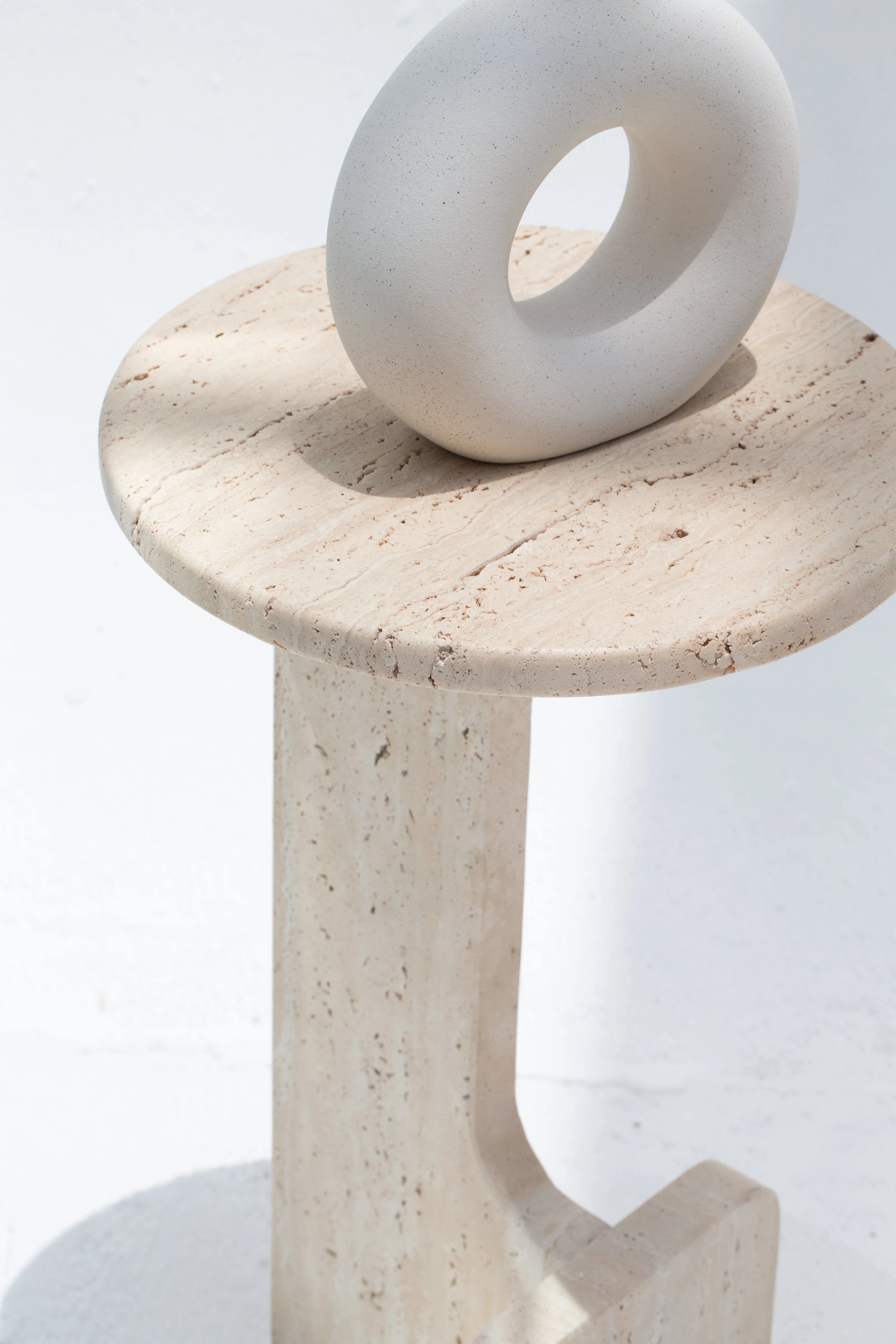 Sahara Travertine Side Table