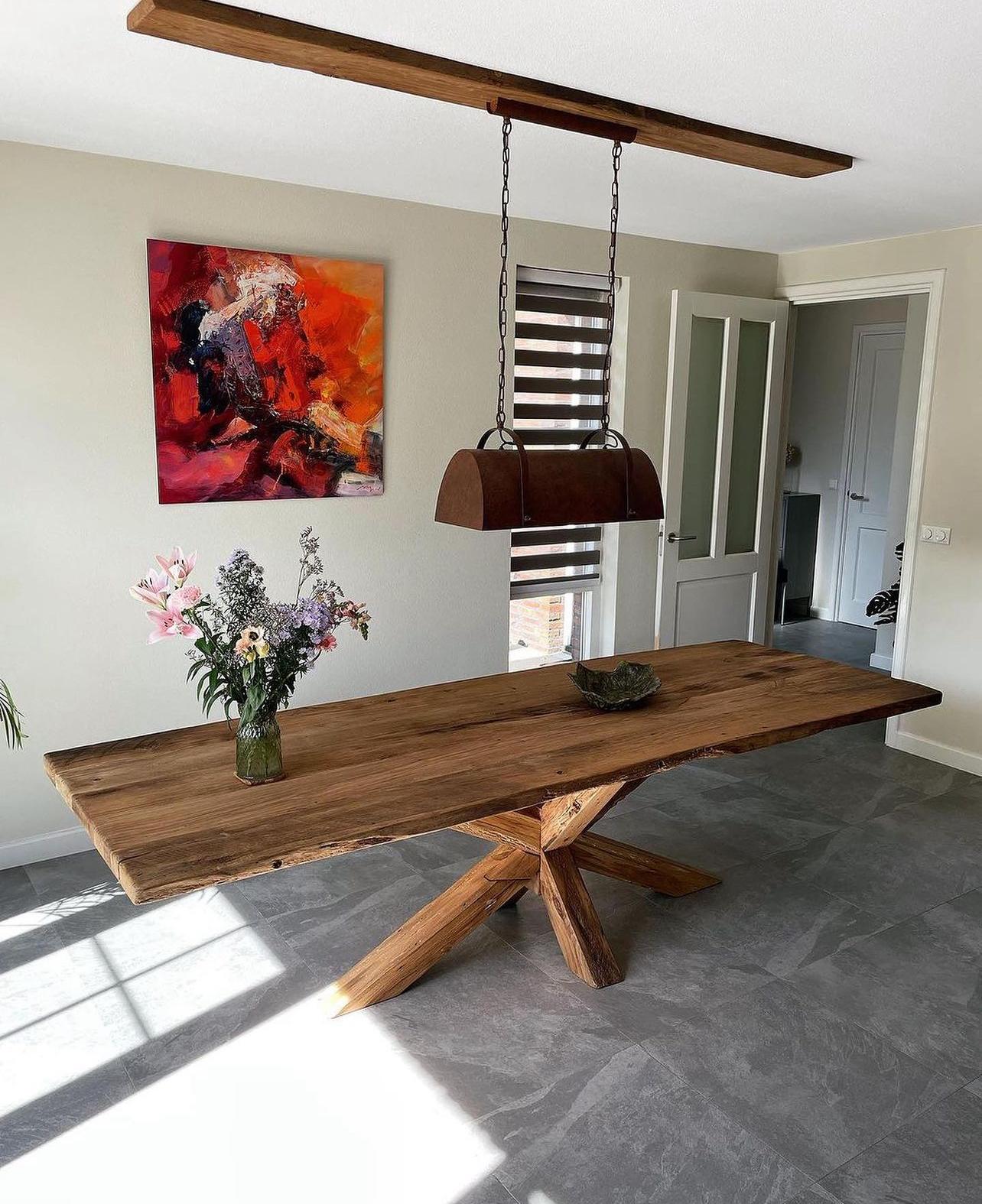 Nested Rustic Old Wood Dining Table