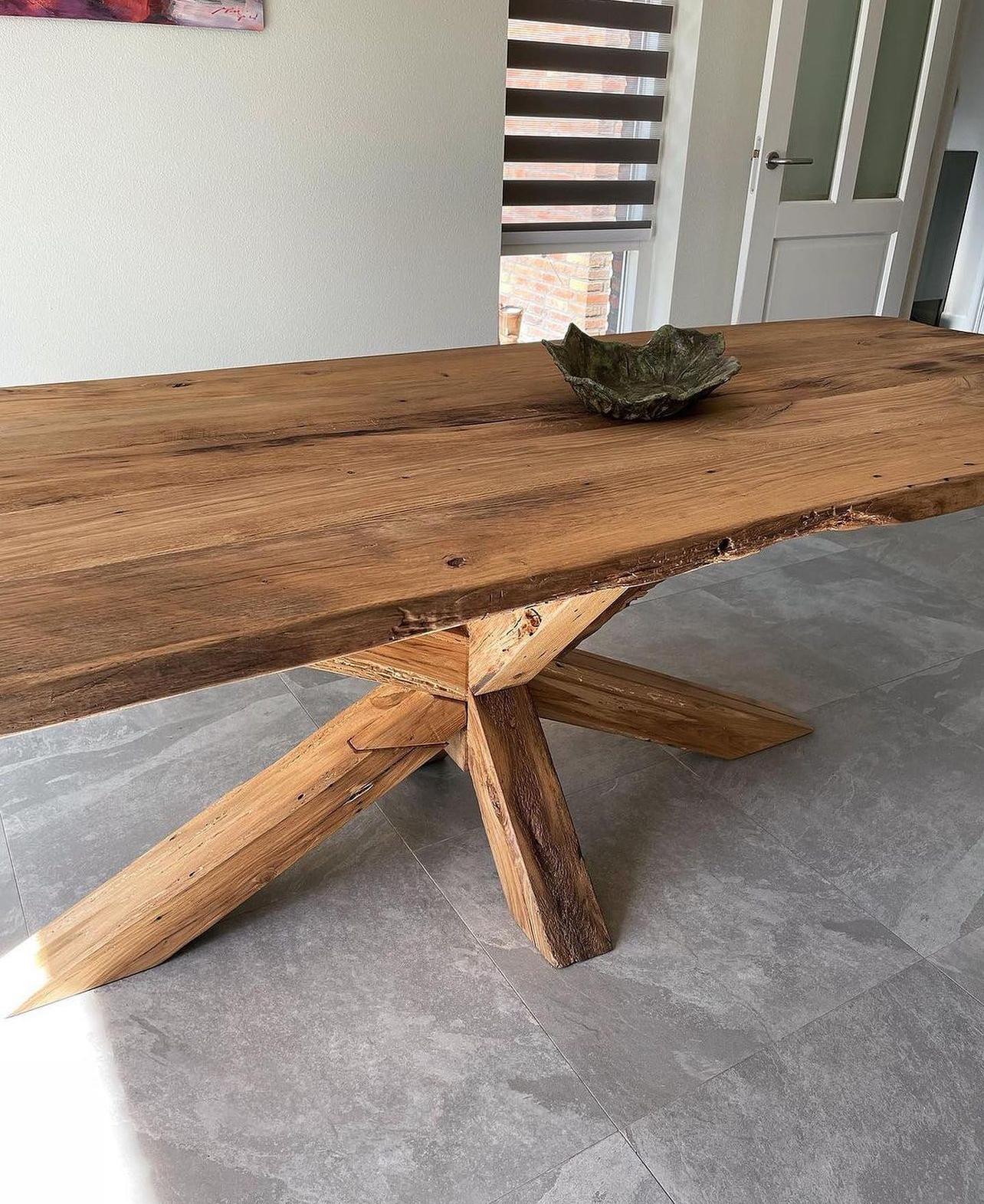 Nested Rustic Old Wood Dining Table