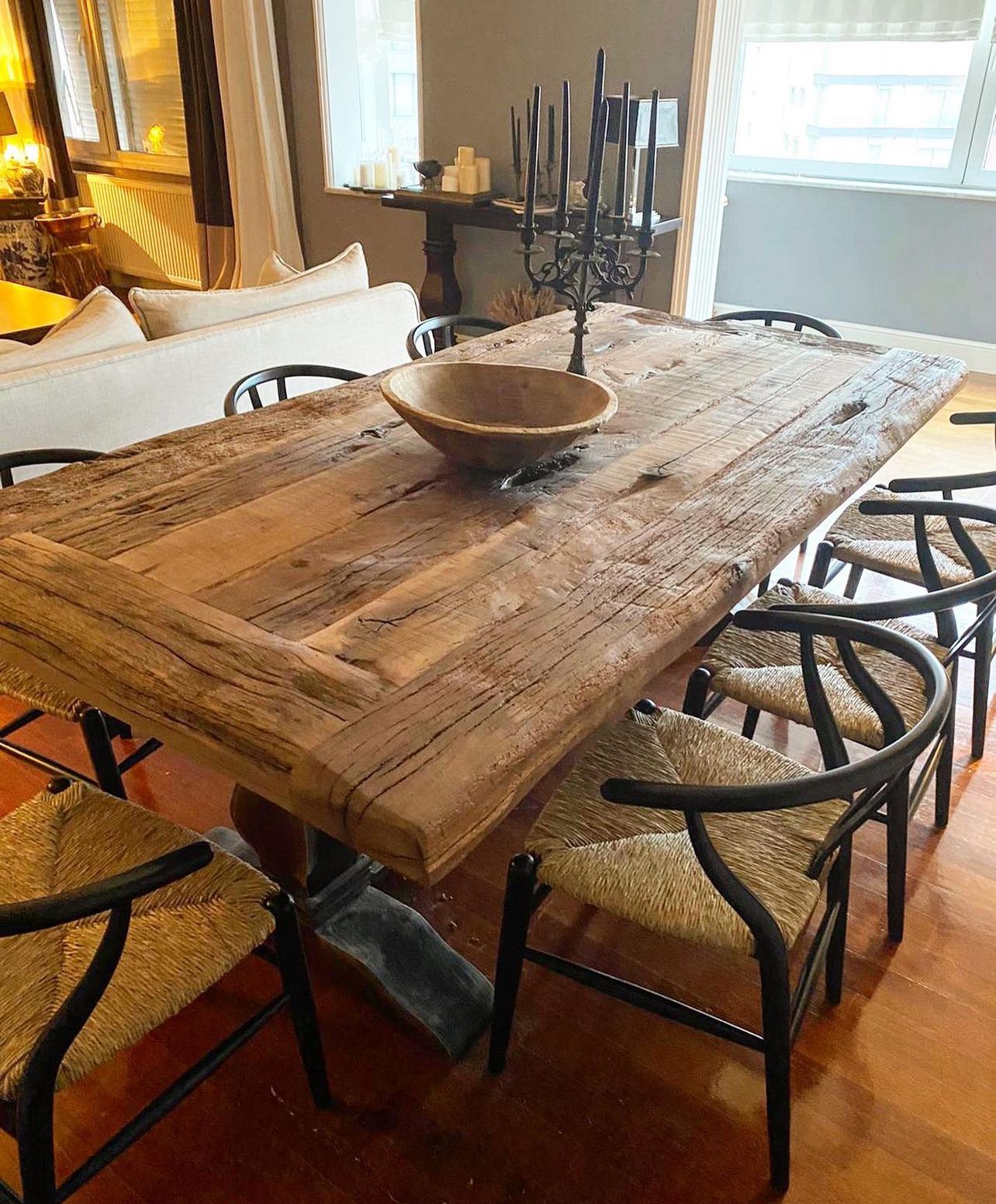 Oldgrove Rustic Old Wood Oak Dining Table