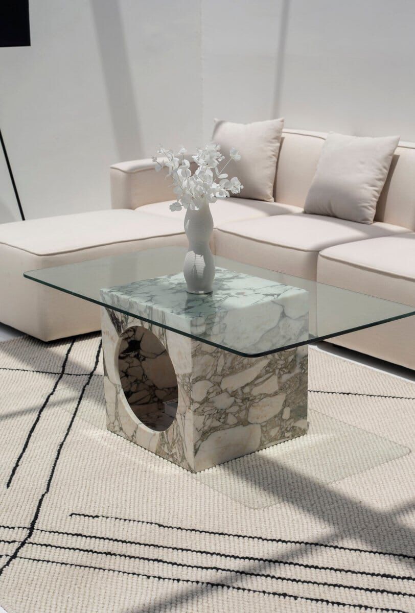 Clarus Calacatta Viola Marble Coffee Table