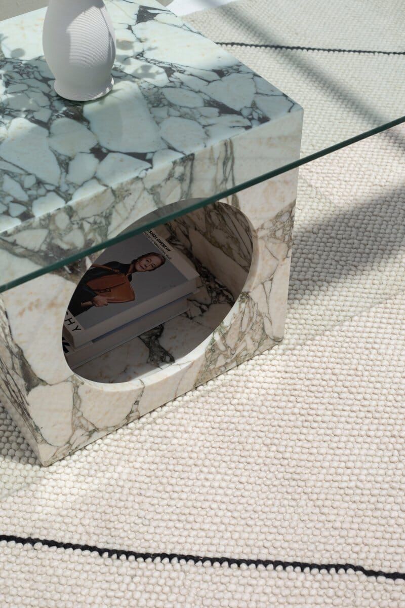 Clarus Calacatta Viola Marble Coffee Table