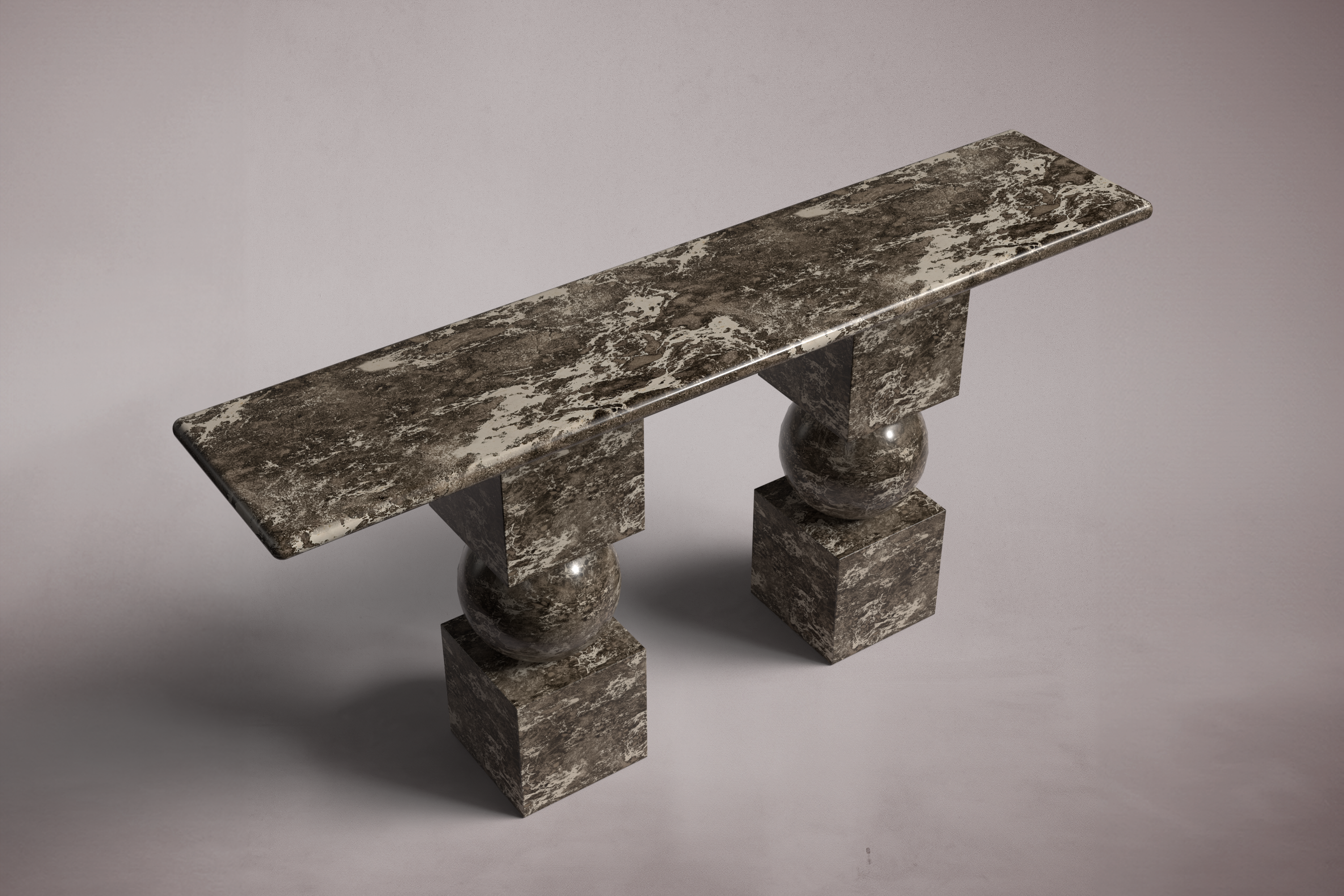 Axis Emperador Dark Marble Console Table