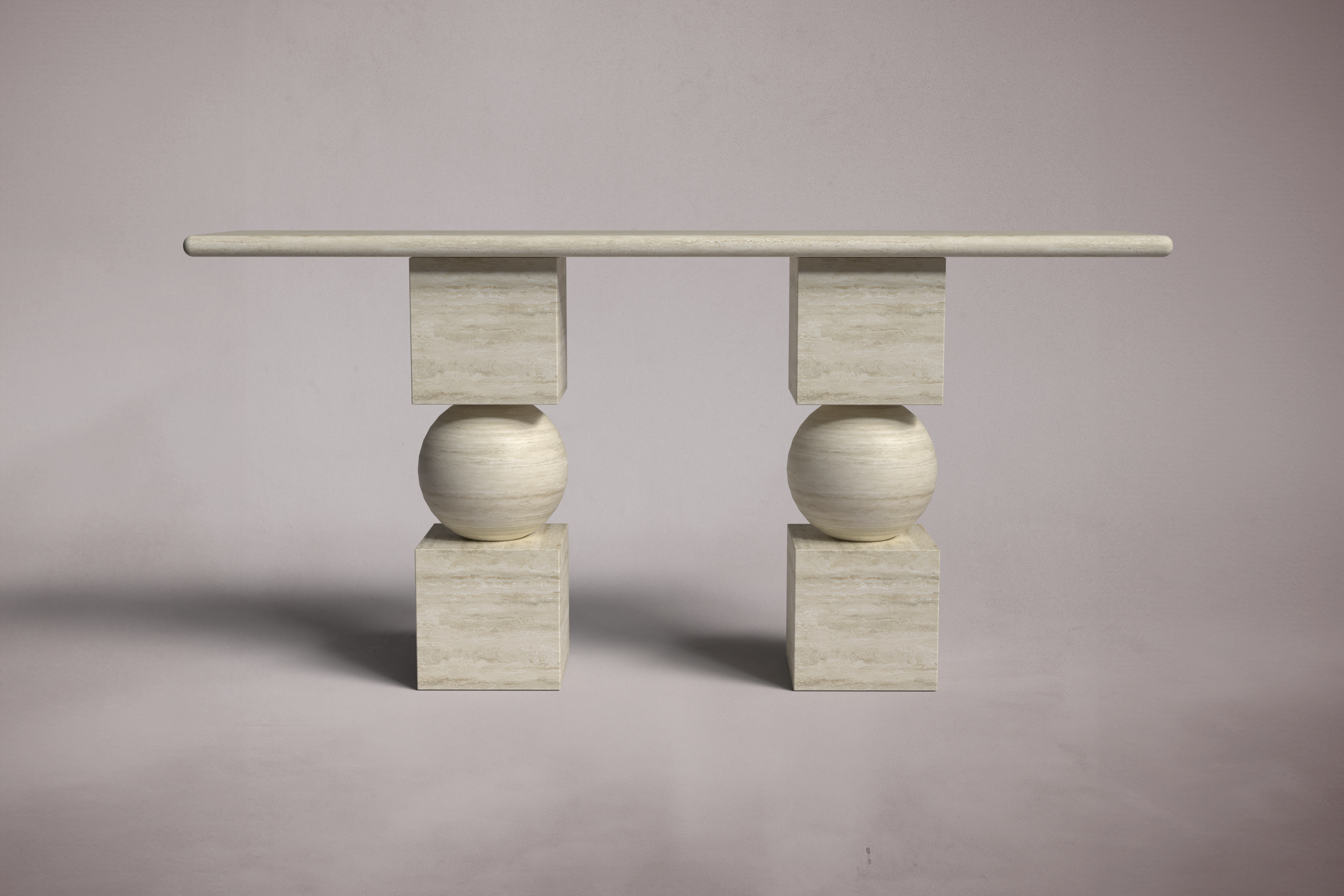 Axis Travertine Console Table