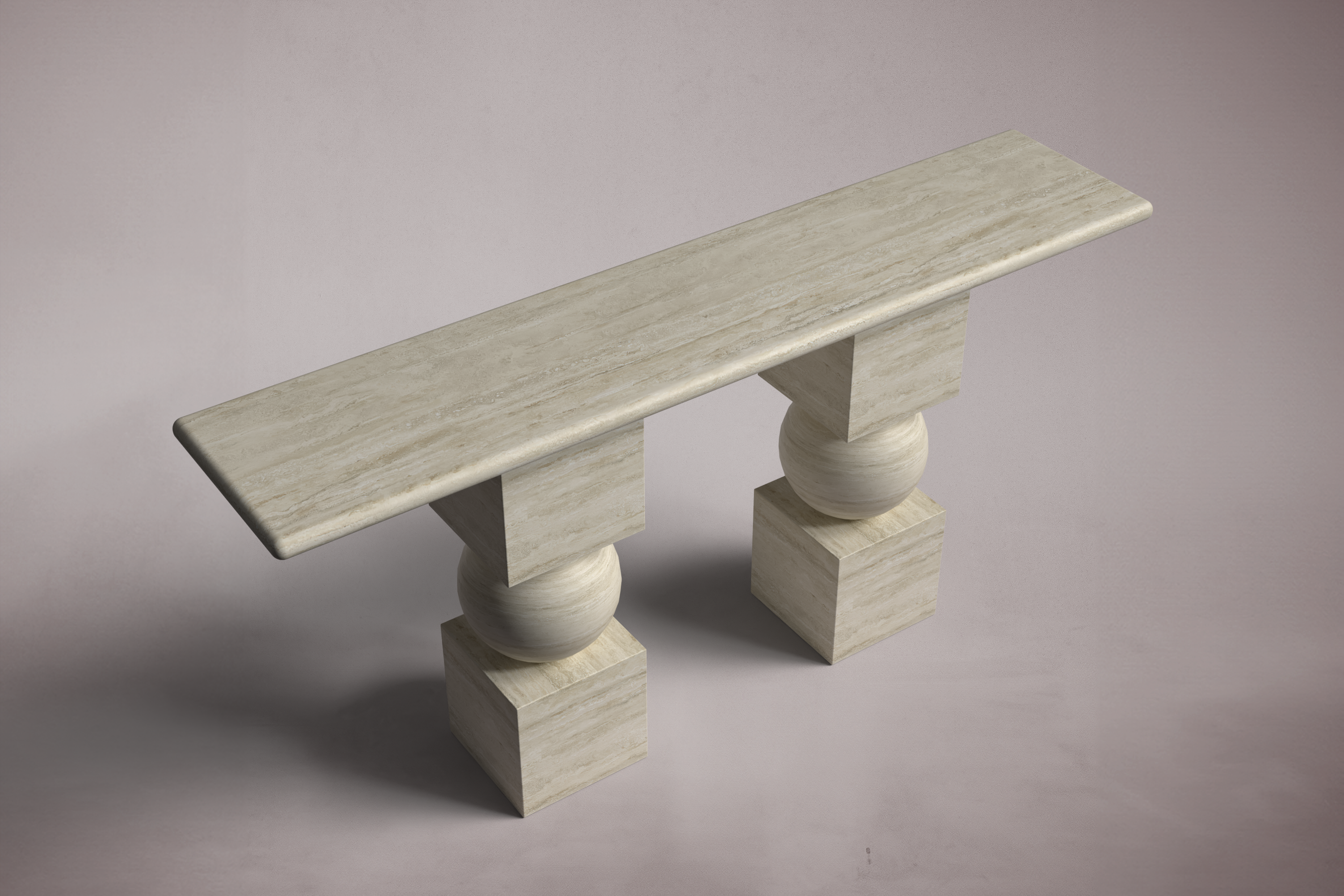 Axis Travertine Console Table