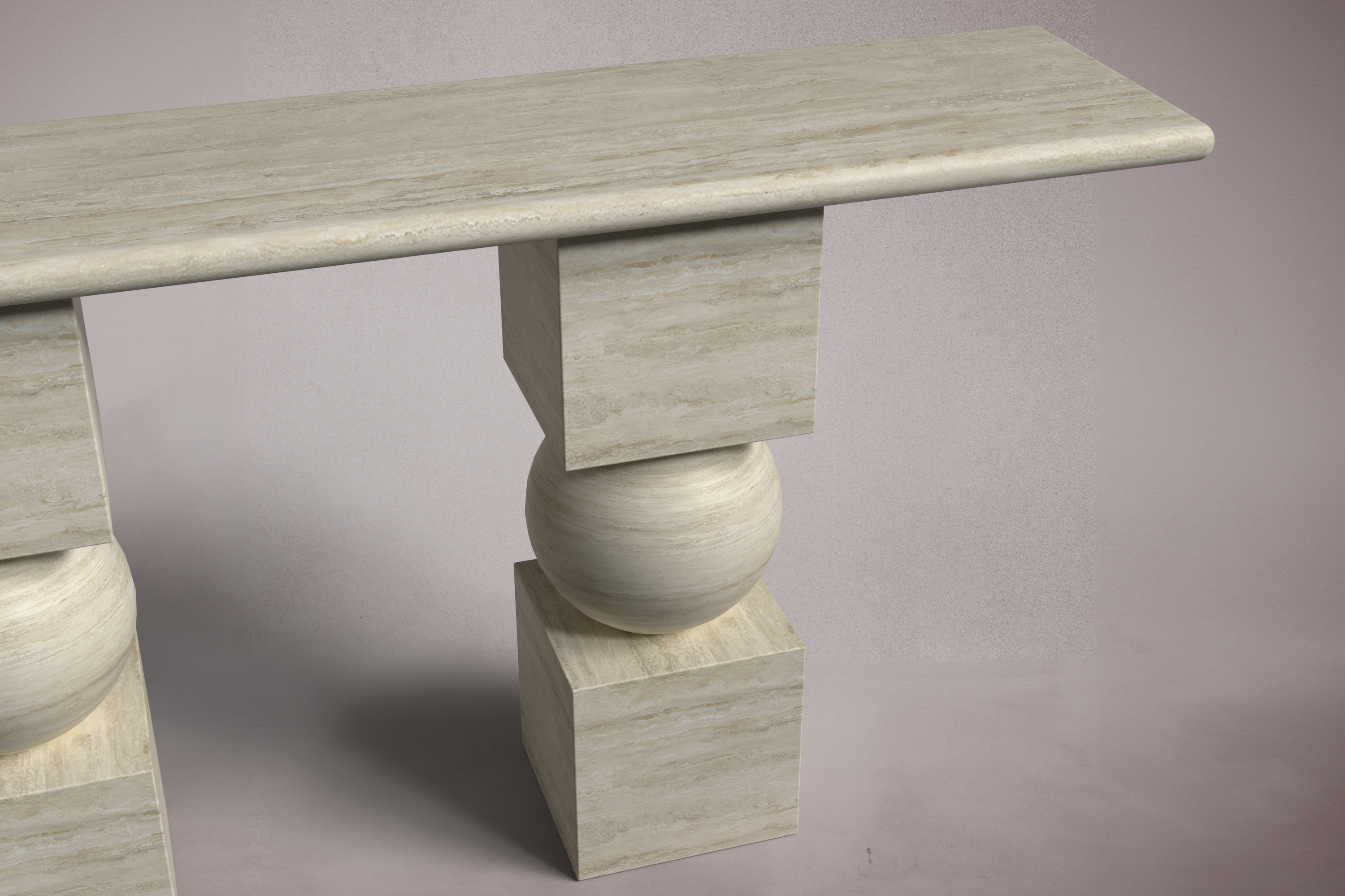 Axis Travertine Console Table