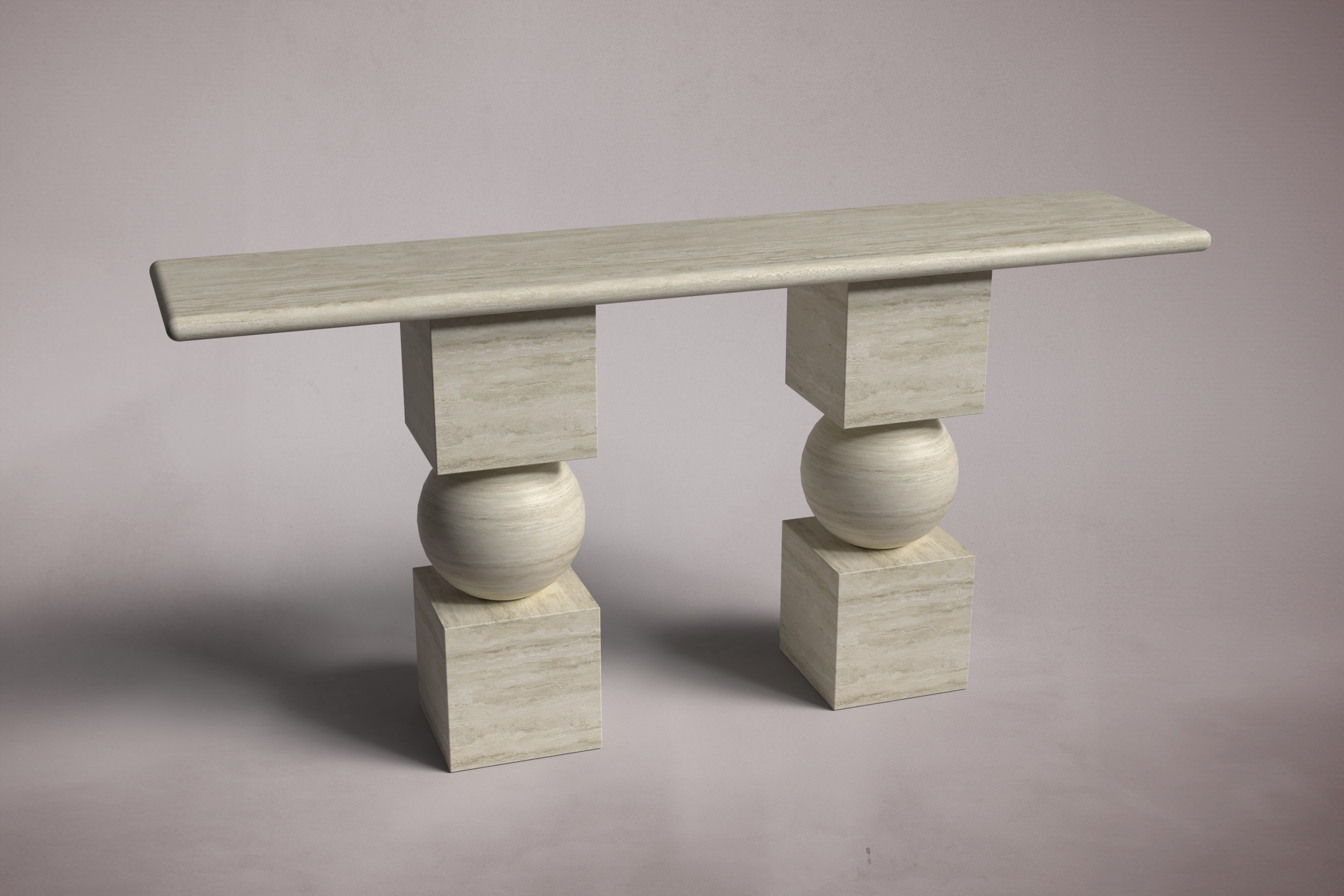 Axis Travertine Console Table