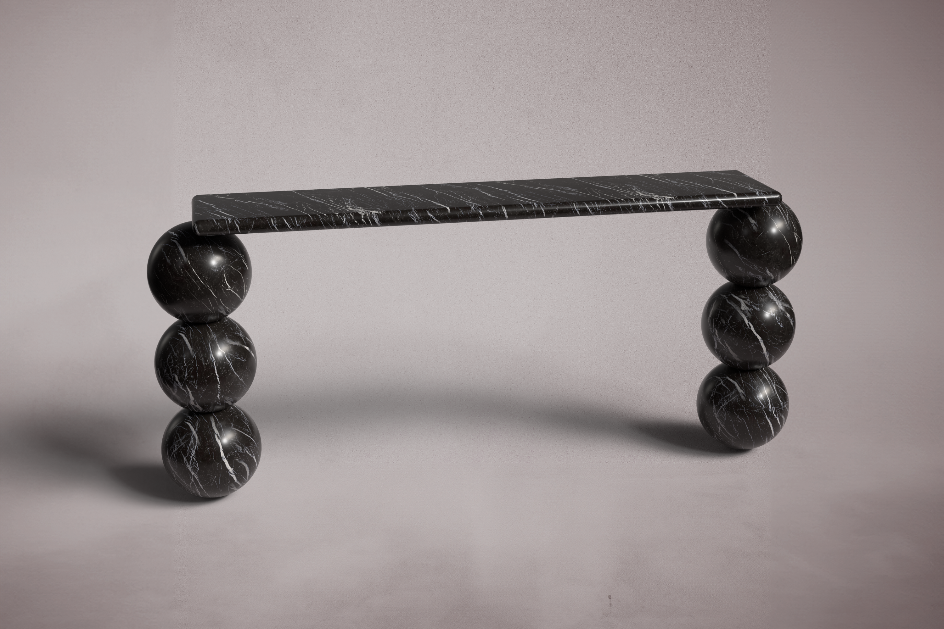 Olly Alexander Black Marble Console Table