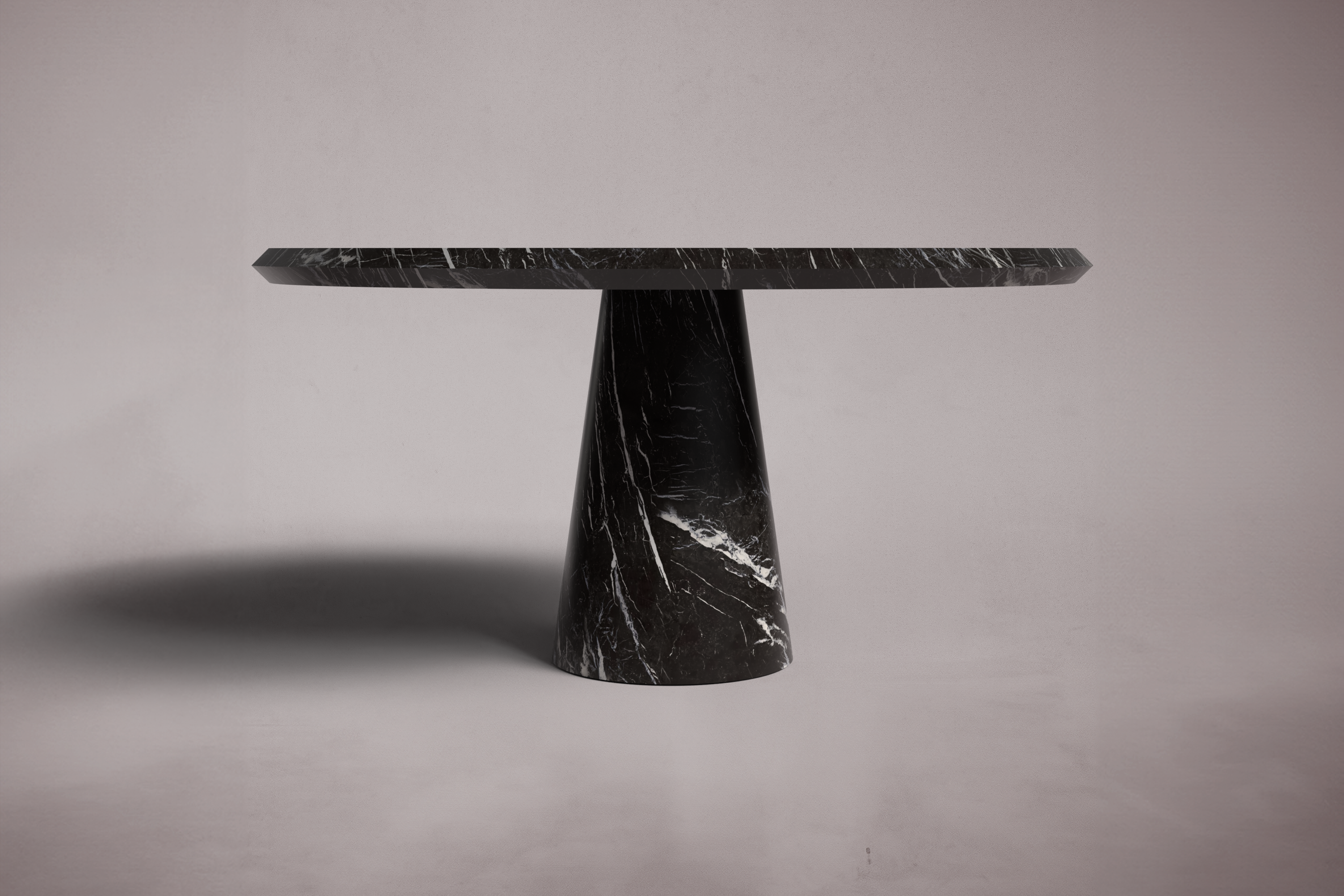 Castle Alexander Black Marble Round Dining Table