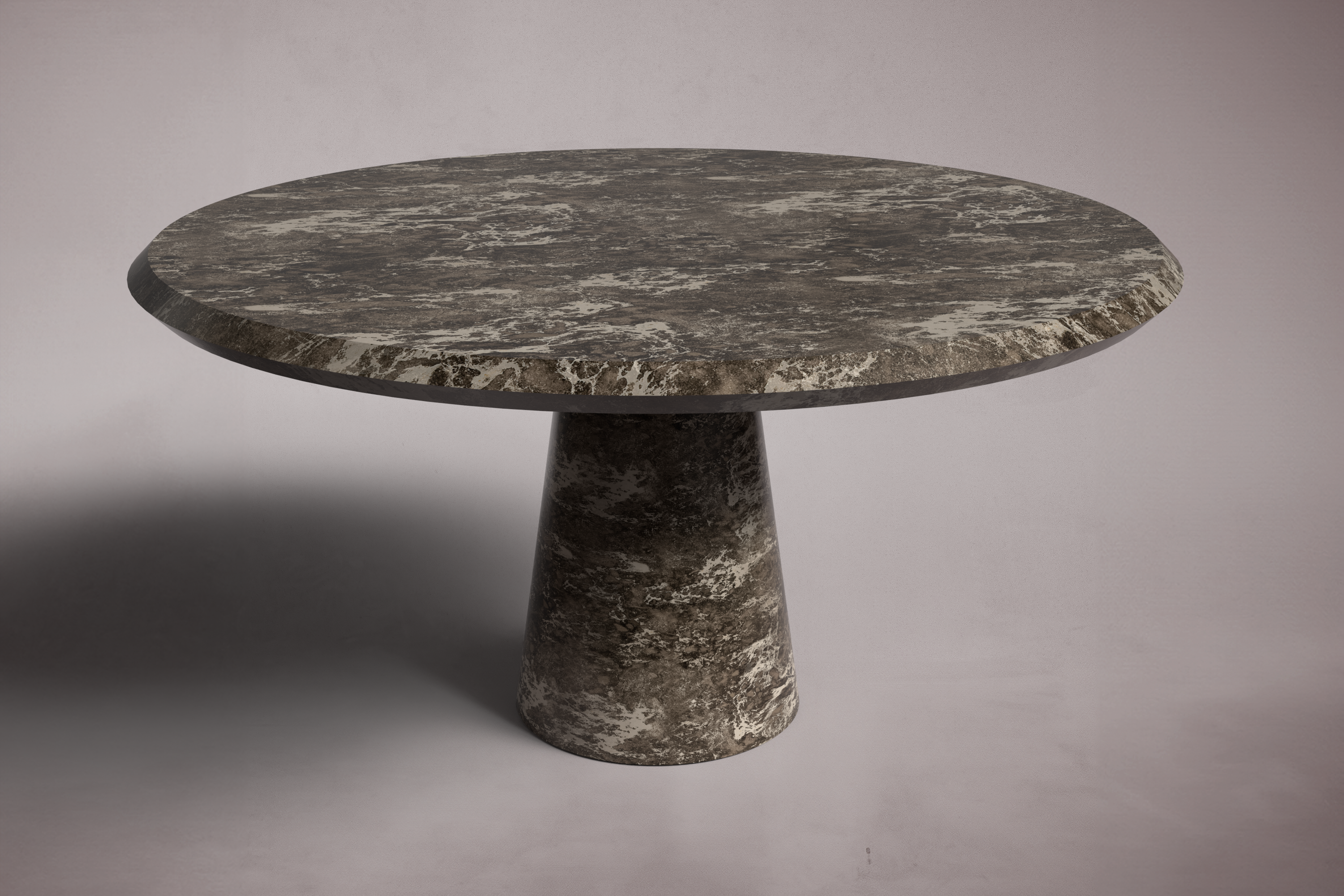 Castle Emperador Dark Marble Round Dining Table