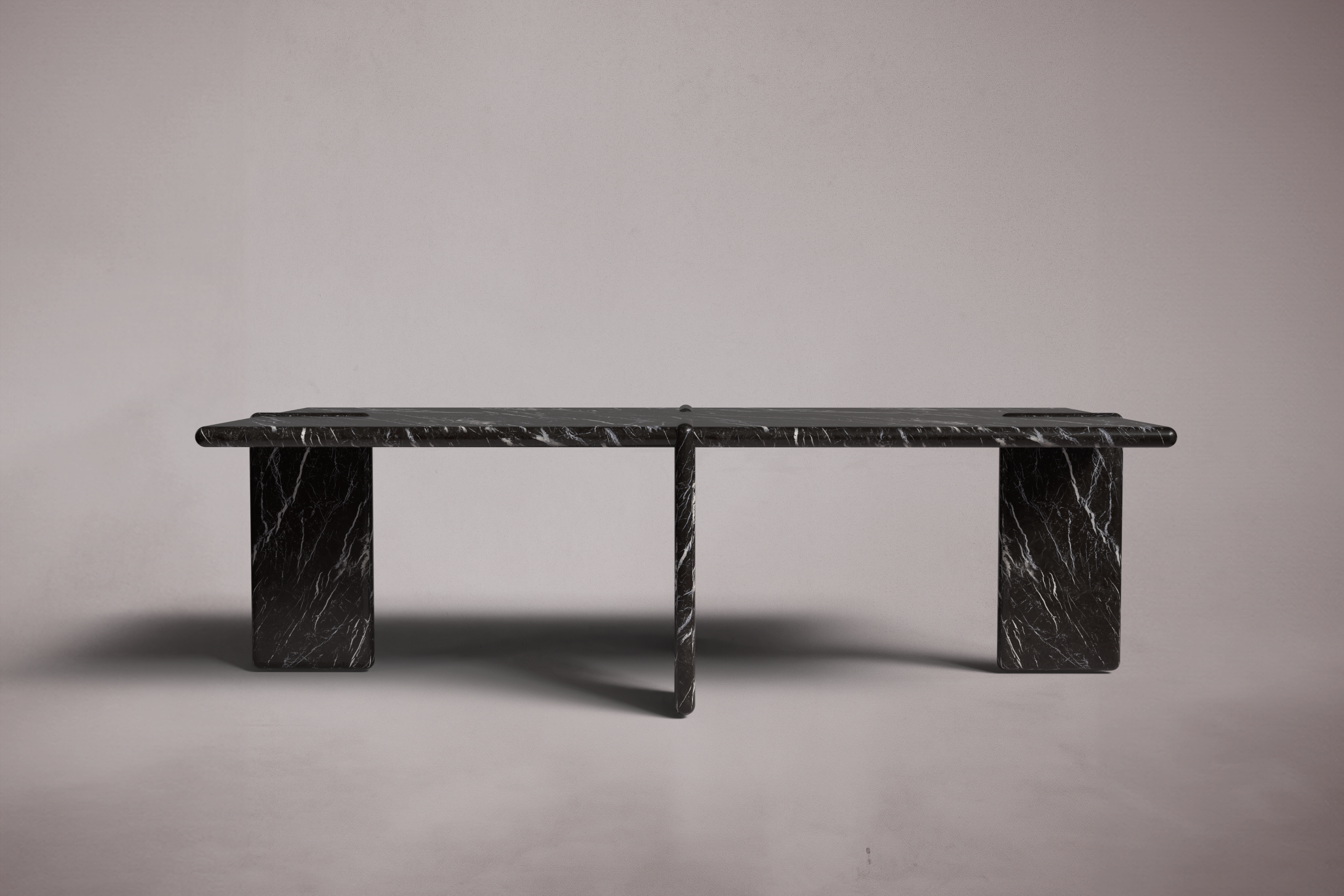 Luna Rectangular Alexander Black Marble Coffee Table