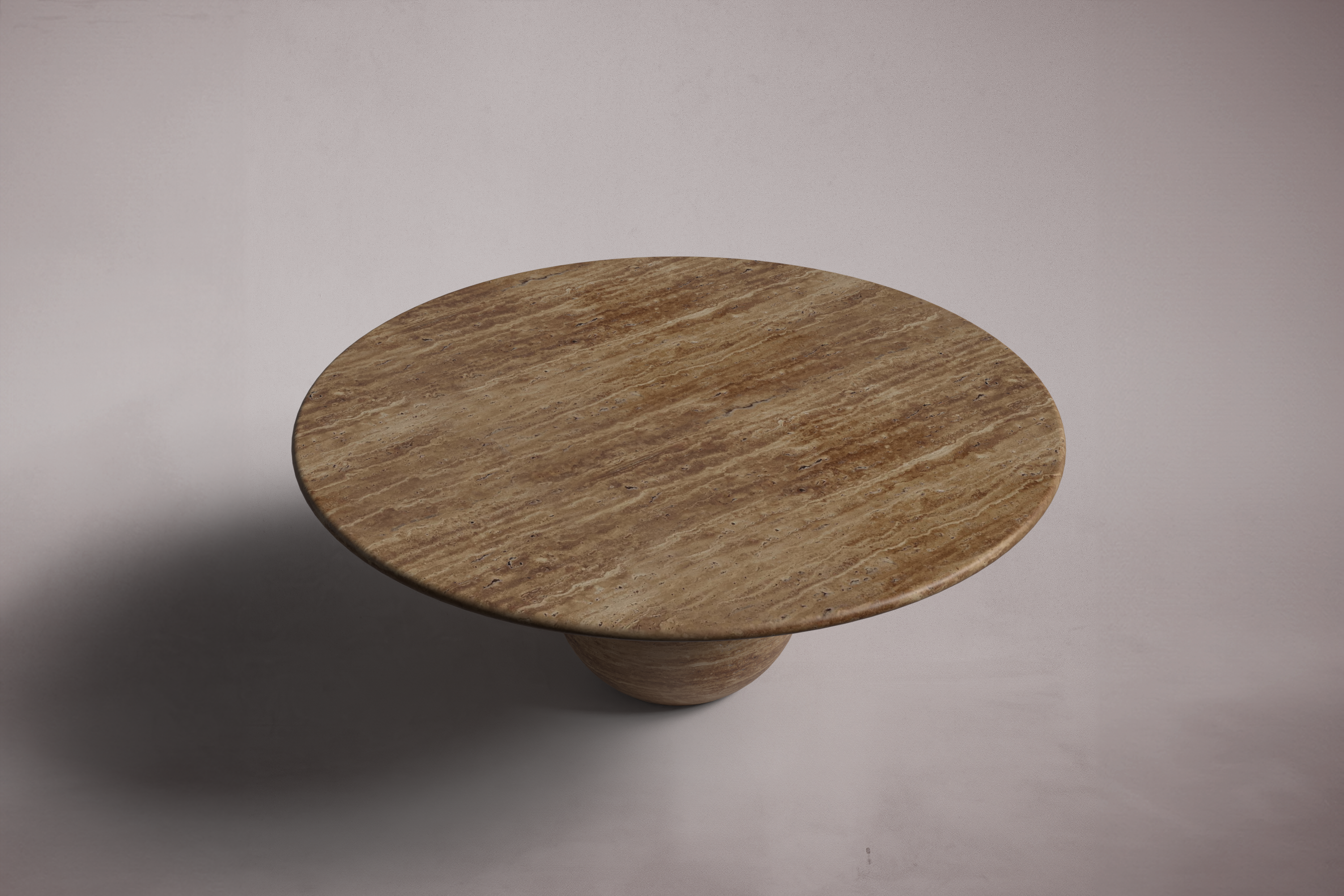 Pearl Travertine Round Coffee Table